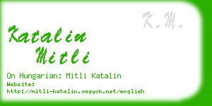 katalin mitli business card